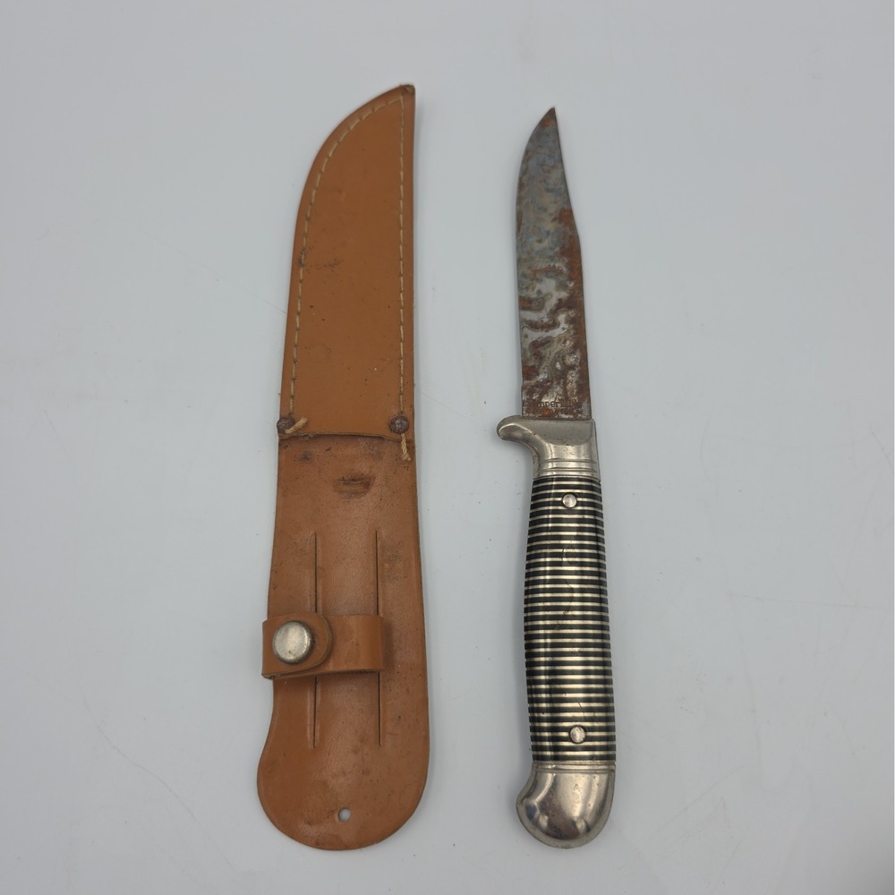Imperial Knife Fixed Blade Providence Rhode Island RI Striped Rare USA 8.25" US